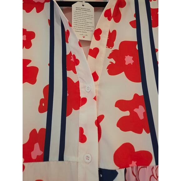 NWT XL Boho Patchwork Dress – Hearts, Florals & Animal Print Festival Statement - Picture 4 of 6